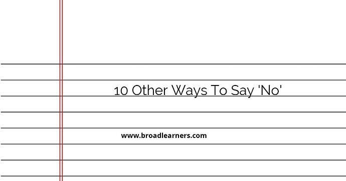 10-other-ways-to-say-no
