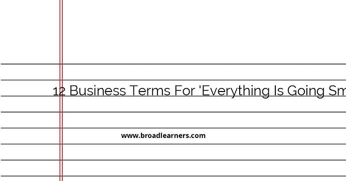 12-business-terms-for-everything-is-going-smoothly