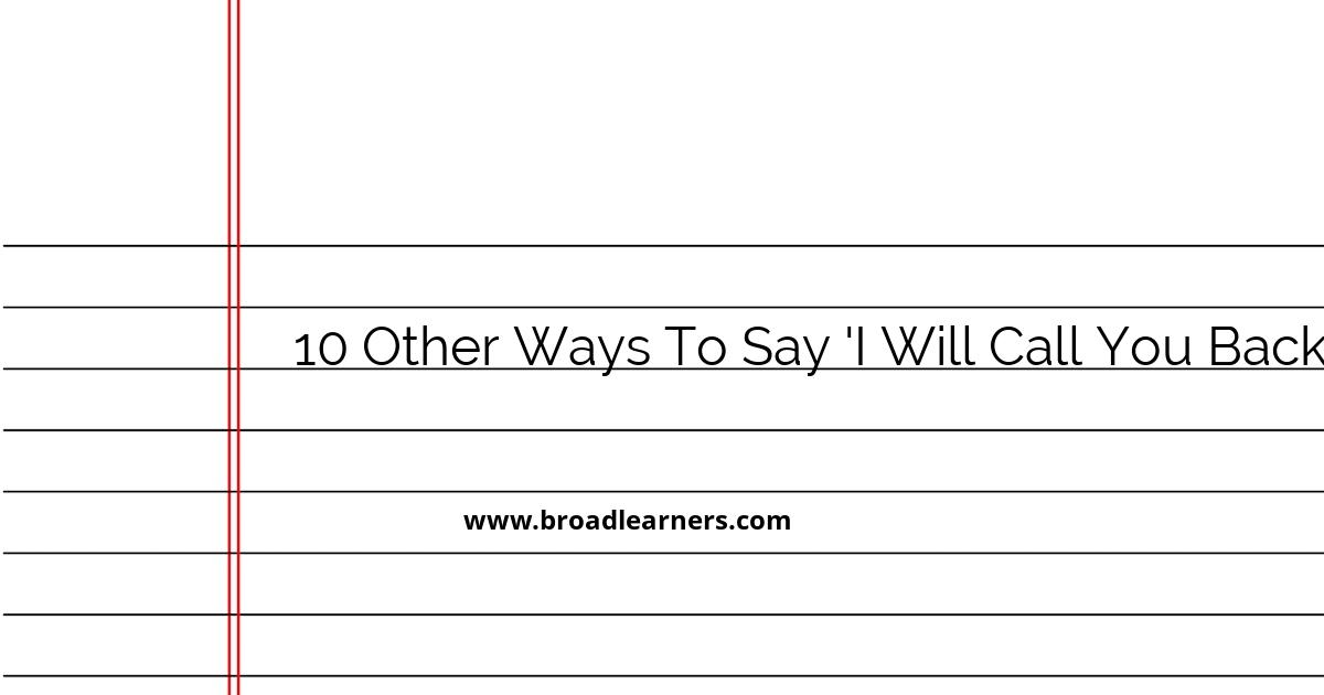 i ll call you back meaning in tamil with example