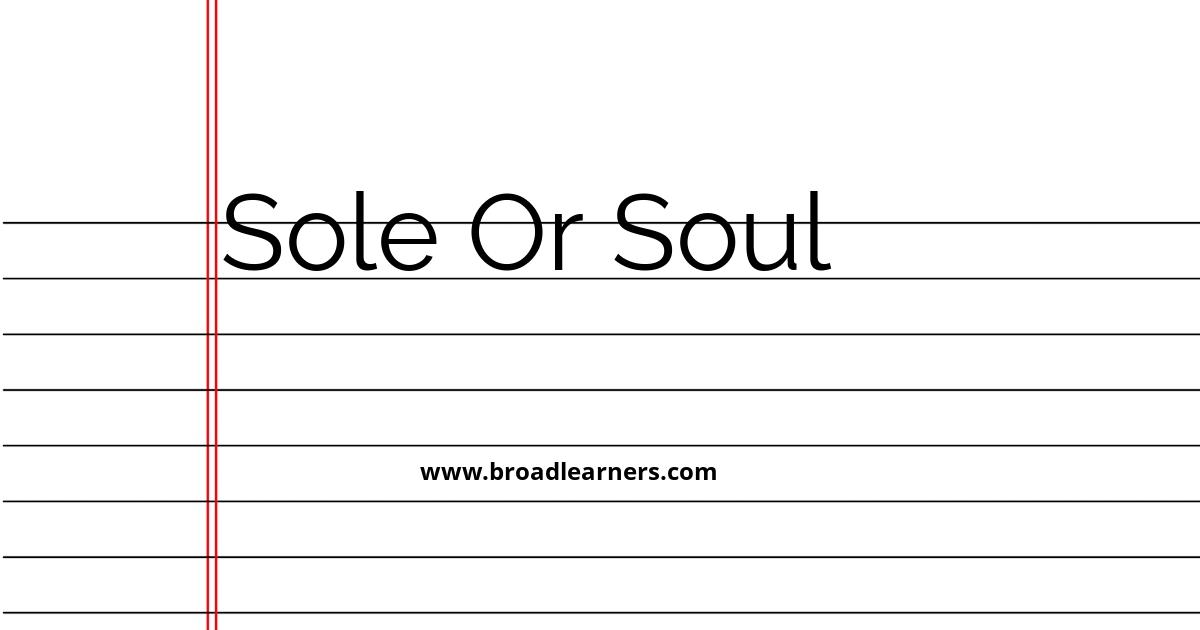 Sole and soul on sale